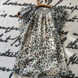 LOFT Petite Floral Print Blouse in Mint, Blue, Taupe